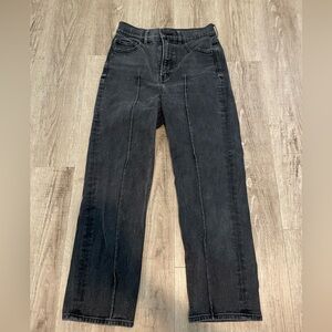 washed black express jeans